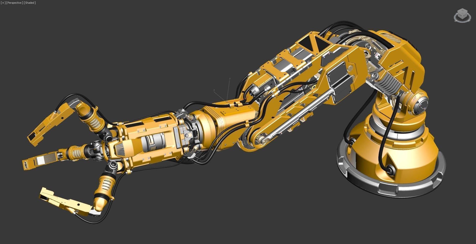 Robotic Arm 2 Rigged 3D model_12