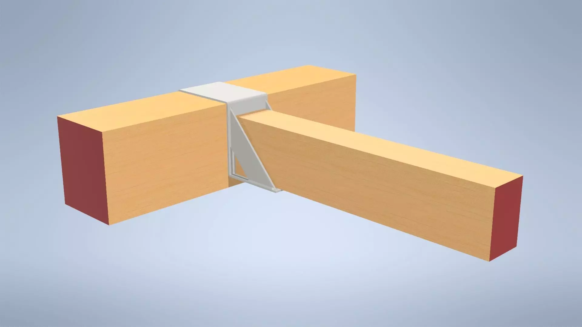 Wooden beam console Low-poly 3D model