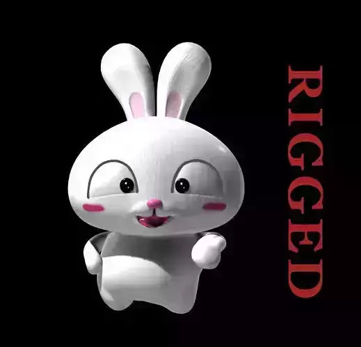 rigging rabbit 3D model