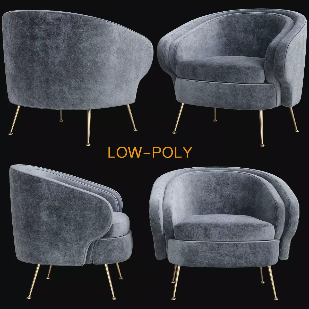 Chair Orion - Evointerni low poly 3d model Low-poly 3D model
