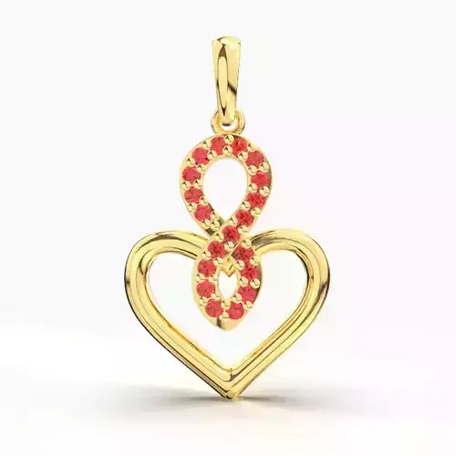 RUBY HEART PENDANT