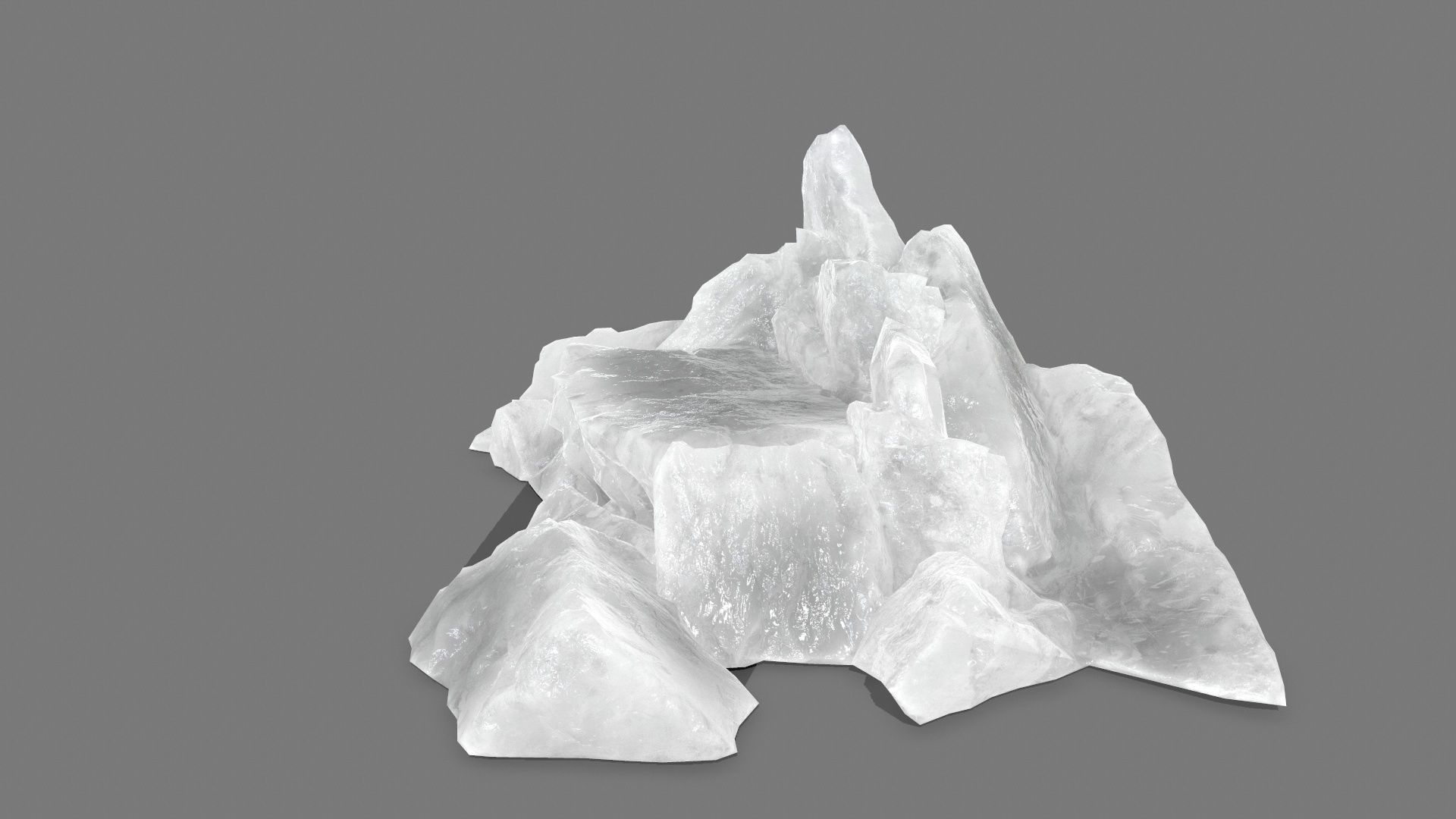 rocks mountain of quartz crystals Low-poly 3D model_8