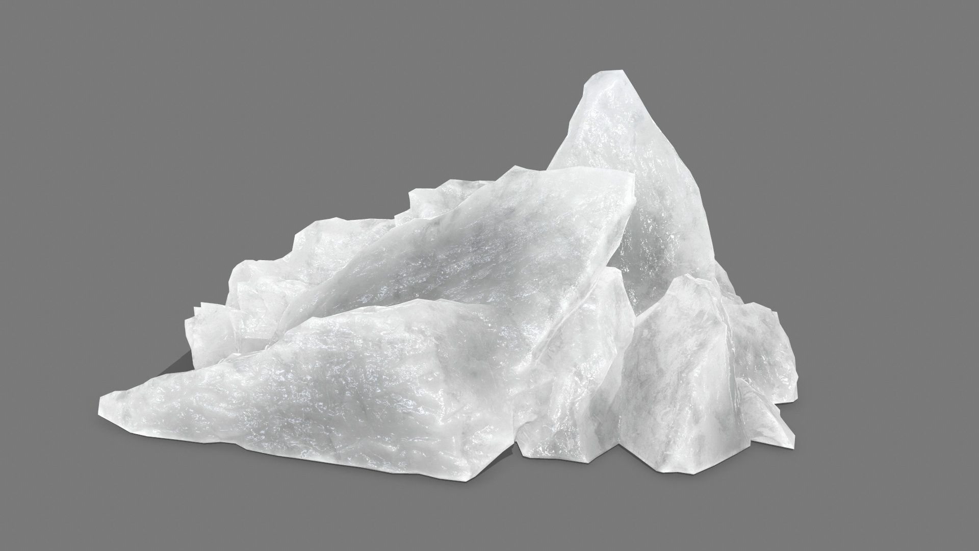 rocks mountain of quartz crystals Low-poly 3D model_5
