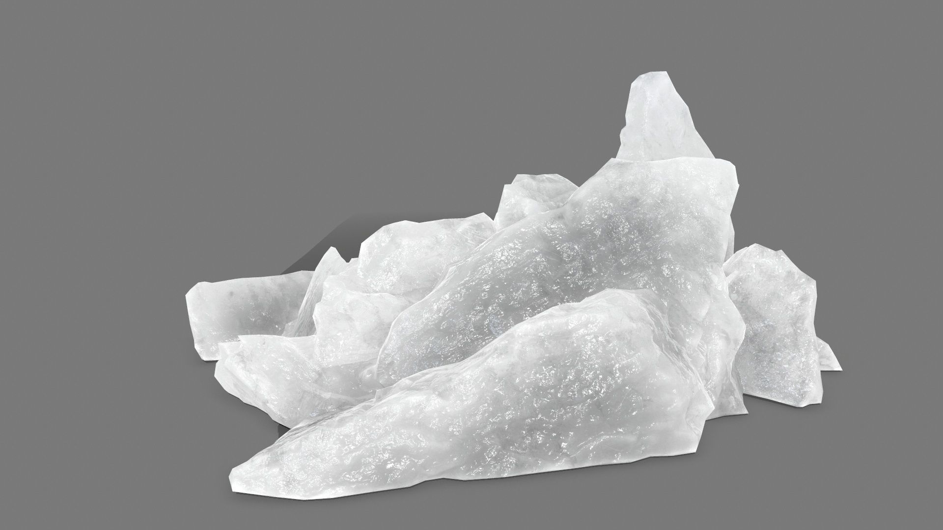 rocks mountain of quartz crystals Low-poly 3D model_6