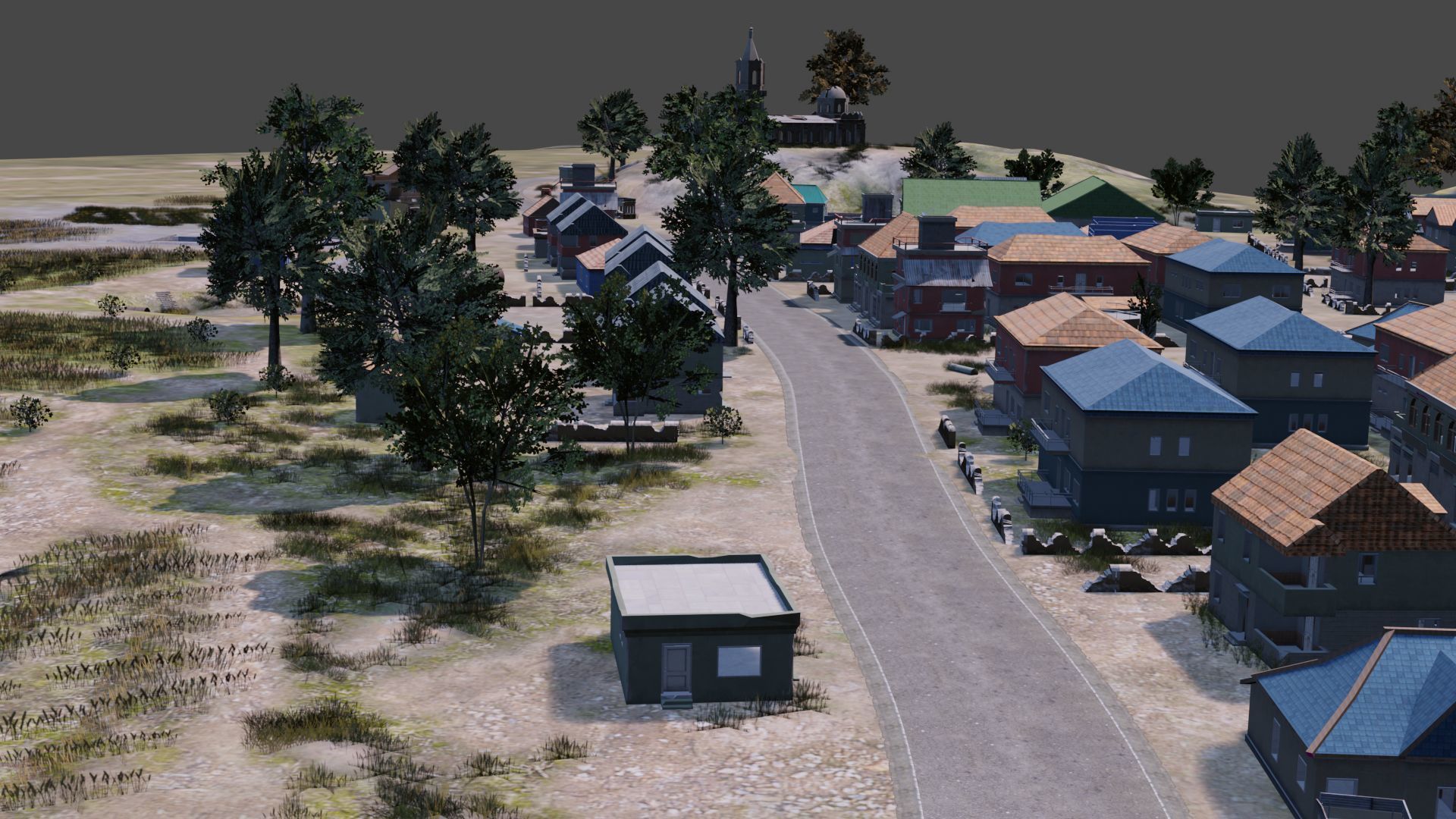 Pubg Pochinki 3d Map  Low-poly 3D model_28