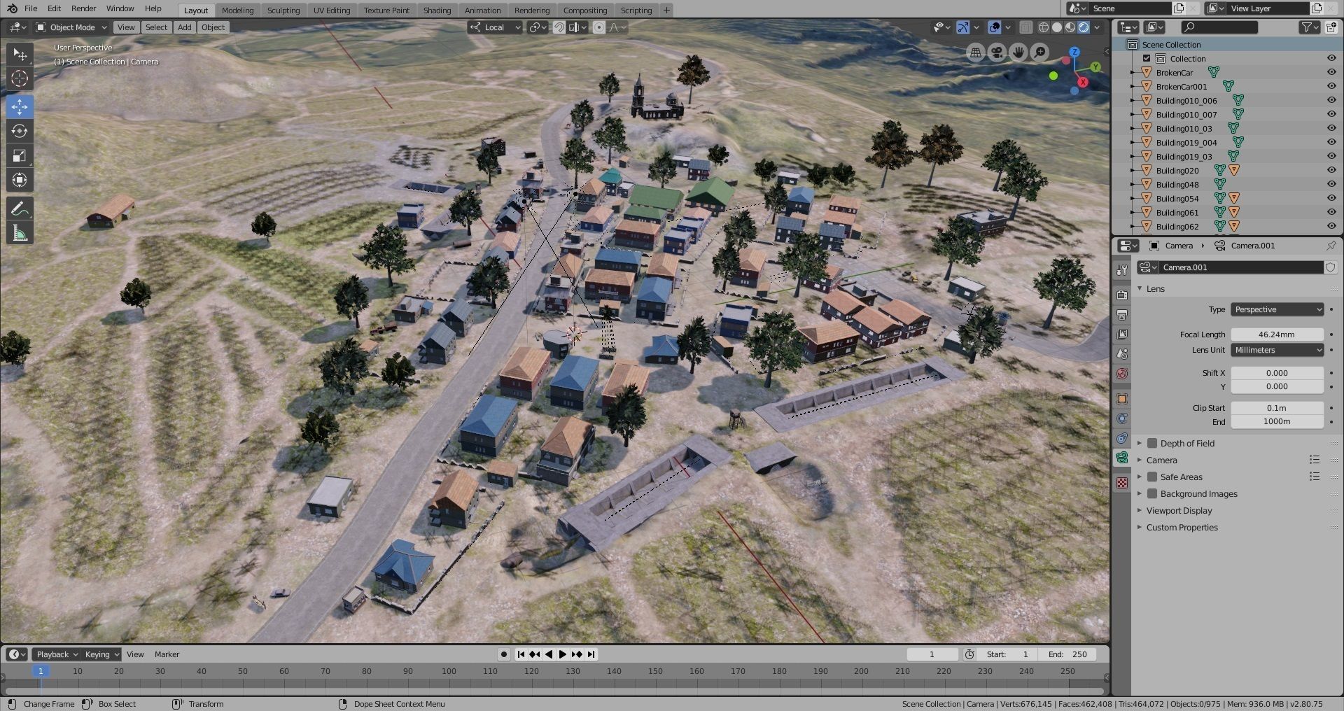 Pubg Pochinki 3d Map  Low-poly 3D model_36