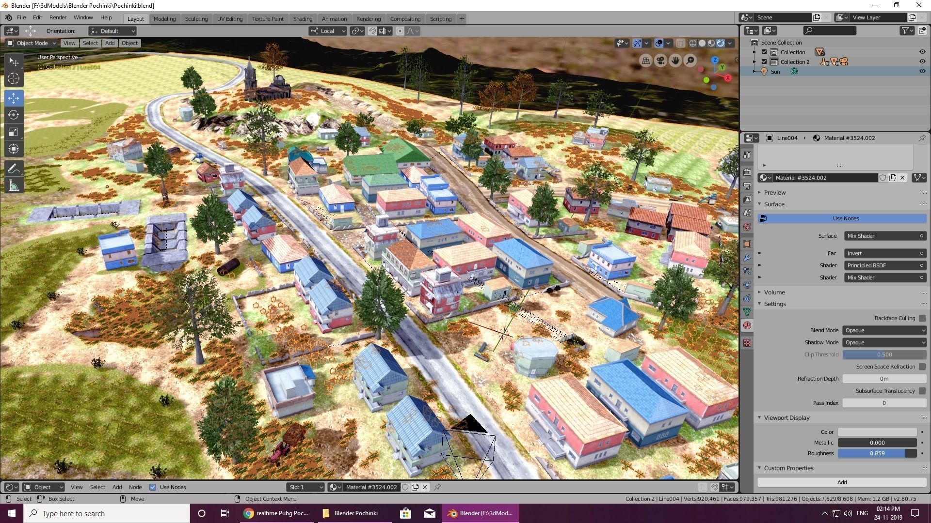 Pubg Pochinki 3d Map  Low-poly 3D model_6