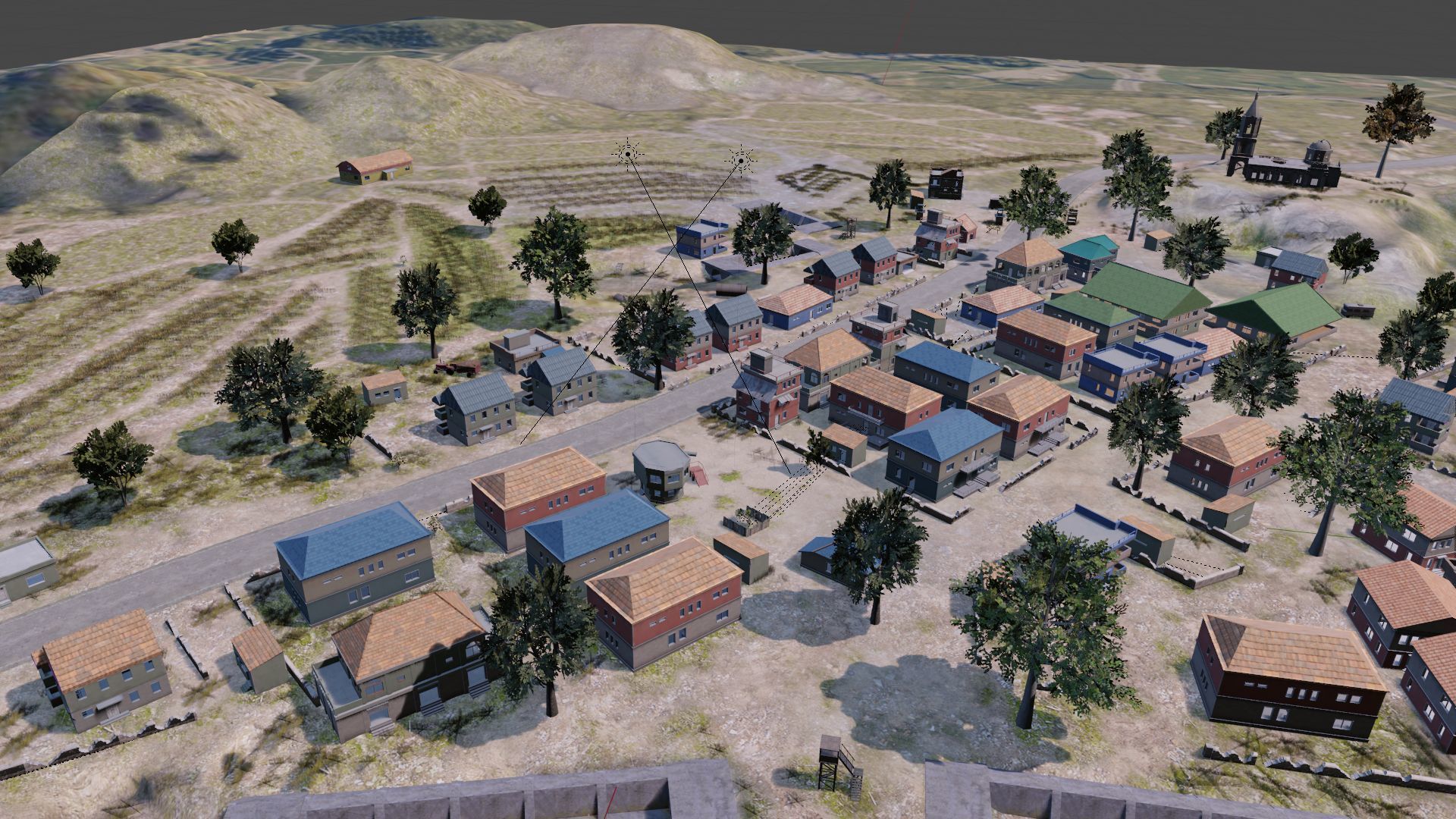 Pubg Pochinki 3d Map  Low-poly 3D model_31