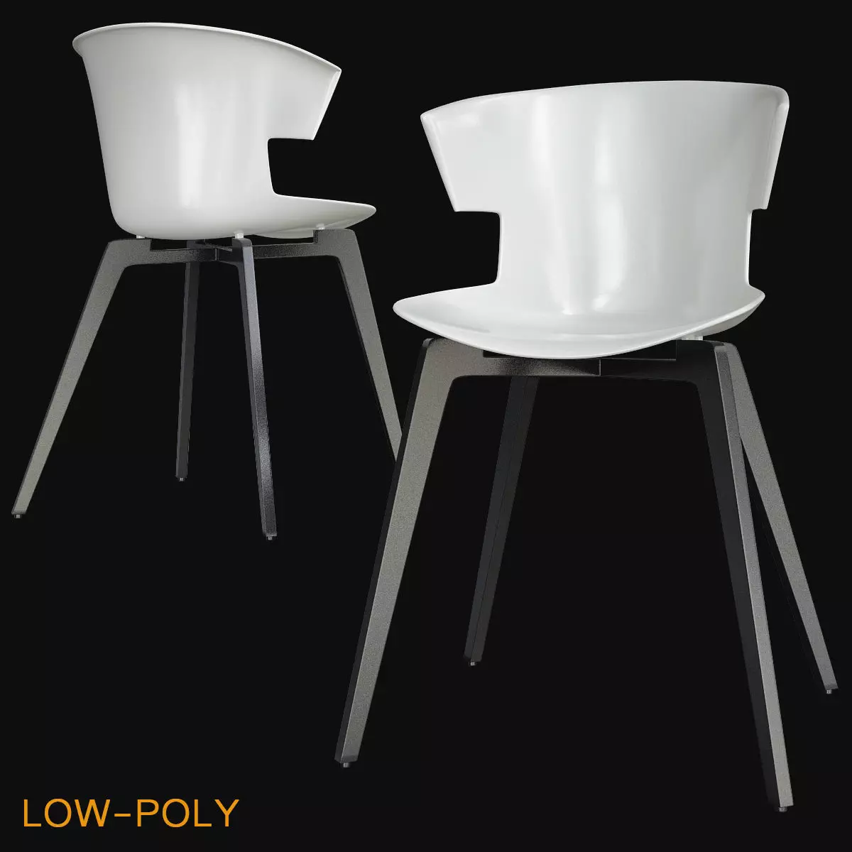 Chaise Cove - Restauration low poly 3d model Low-poly 3D model_0