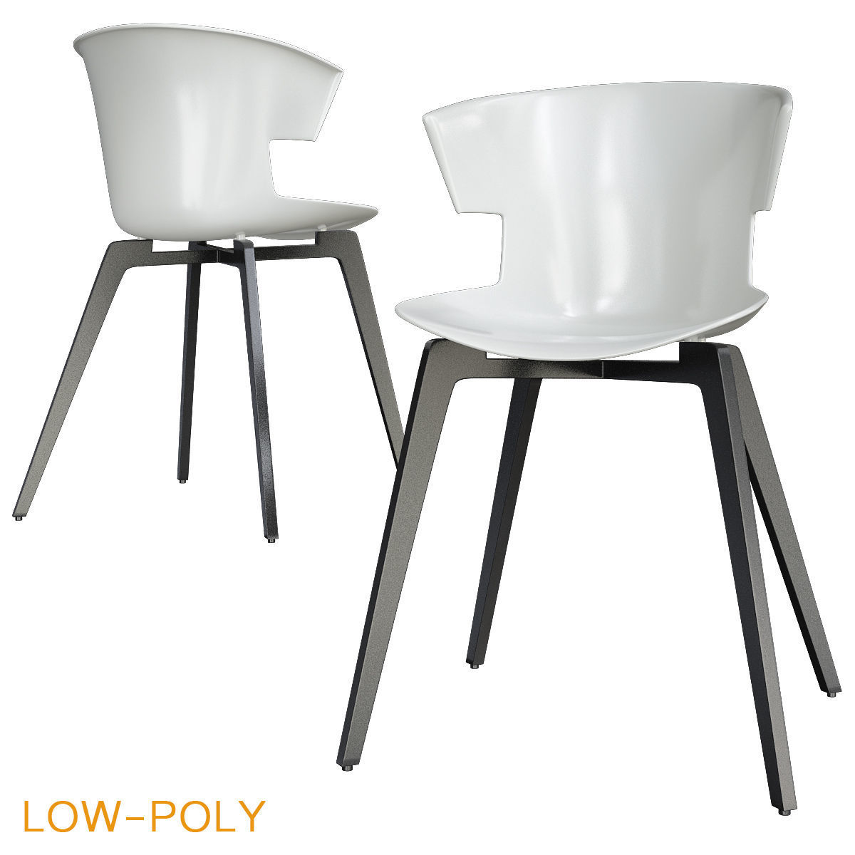 Chaise Cove - Restauration low poly 3d model Low-poly 3D model_1