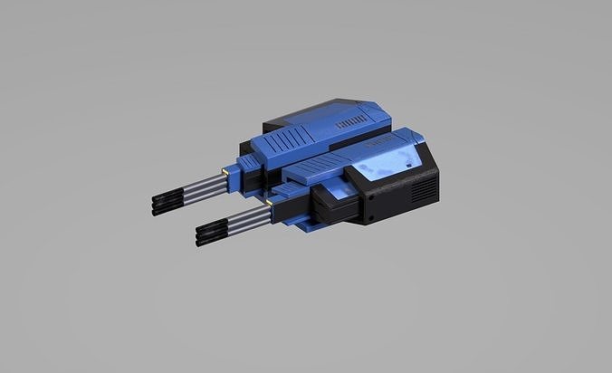 Space ship weapone Low-poly 3D model
