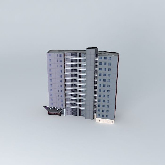 red building Free 3D model_1