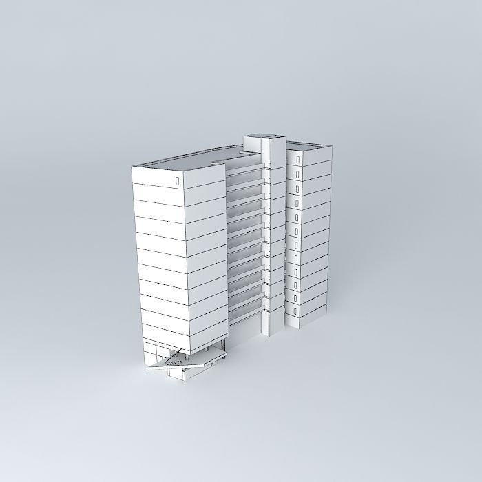 red building Free 3D model_4