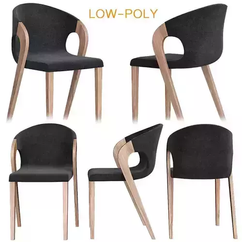 Barschrank Voglauer chair low poly 3d model