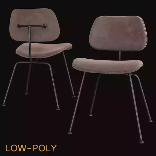 Eames Plywood Chair low poly 3d model