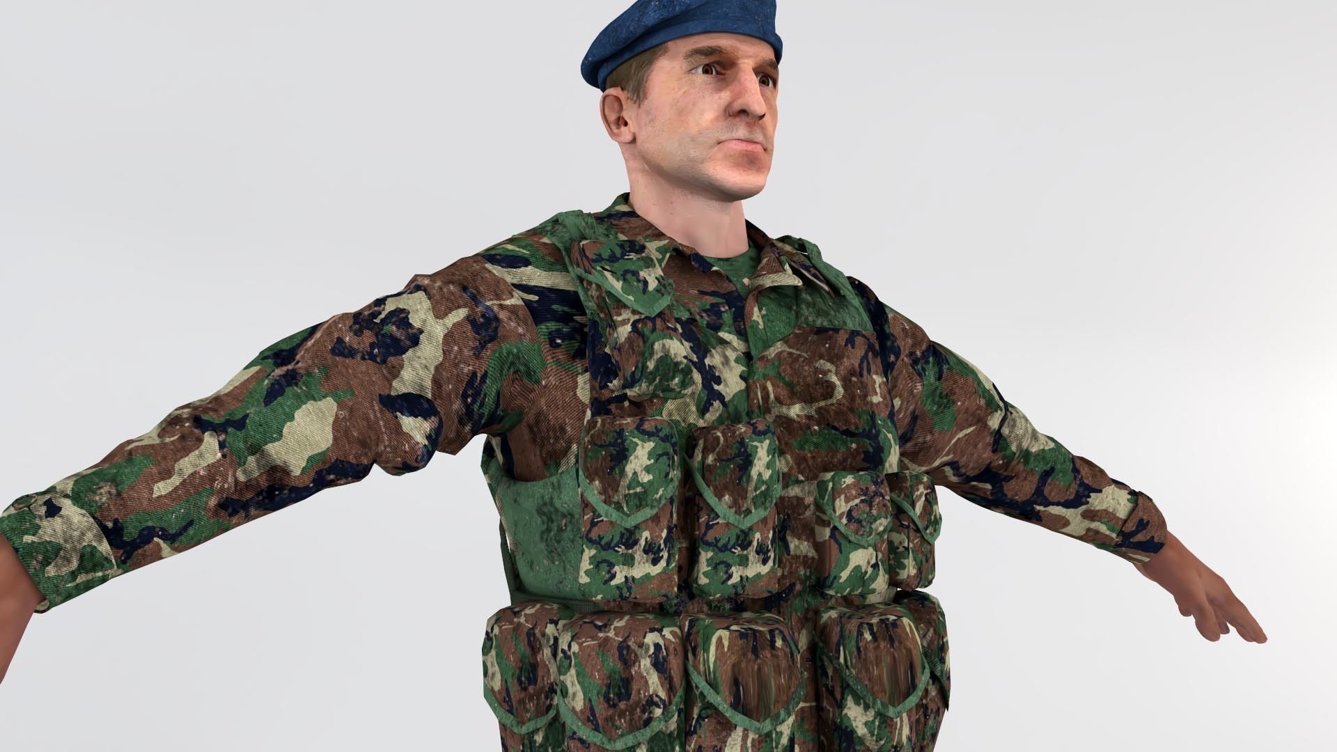 Turkish soldier 3D model_4
