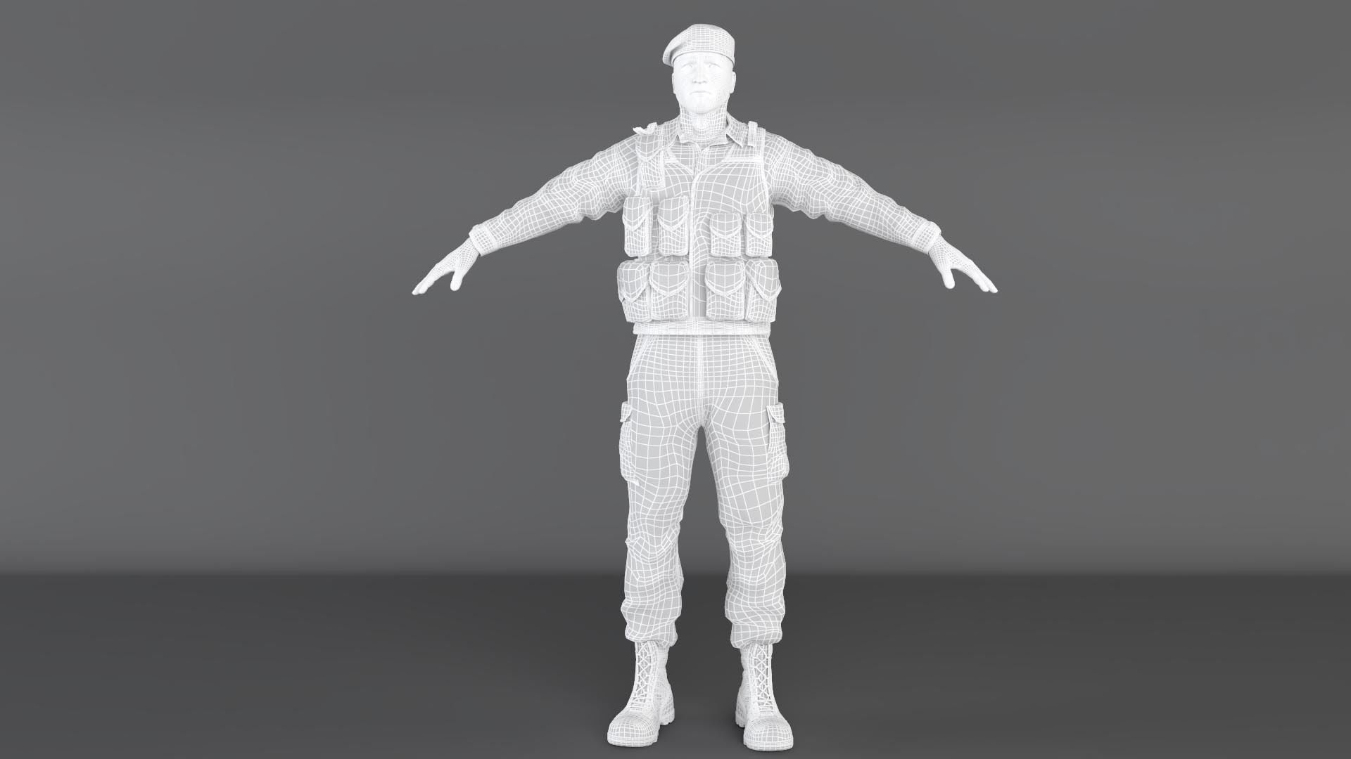 Turkish soldier 3D model_8