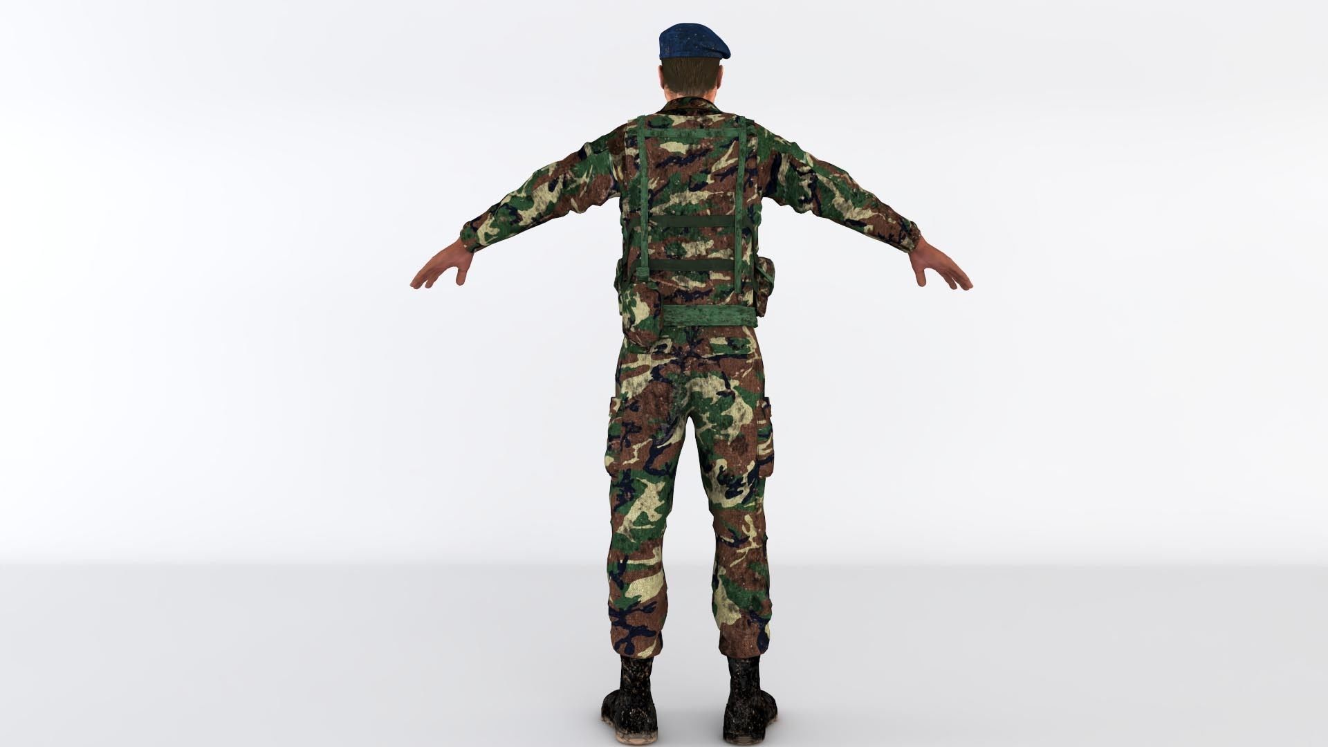 Turkish soldier 3D model_2