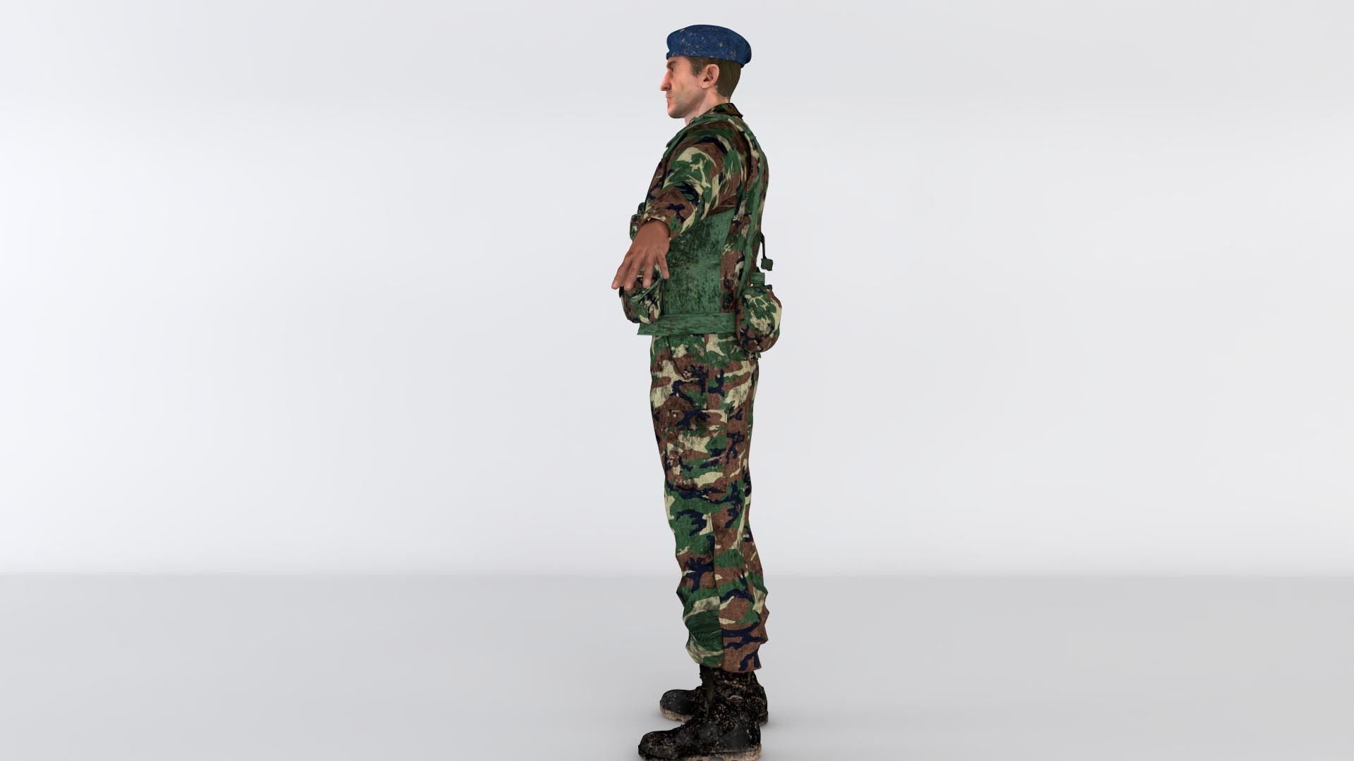 Turkish soldier 3D model_1