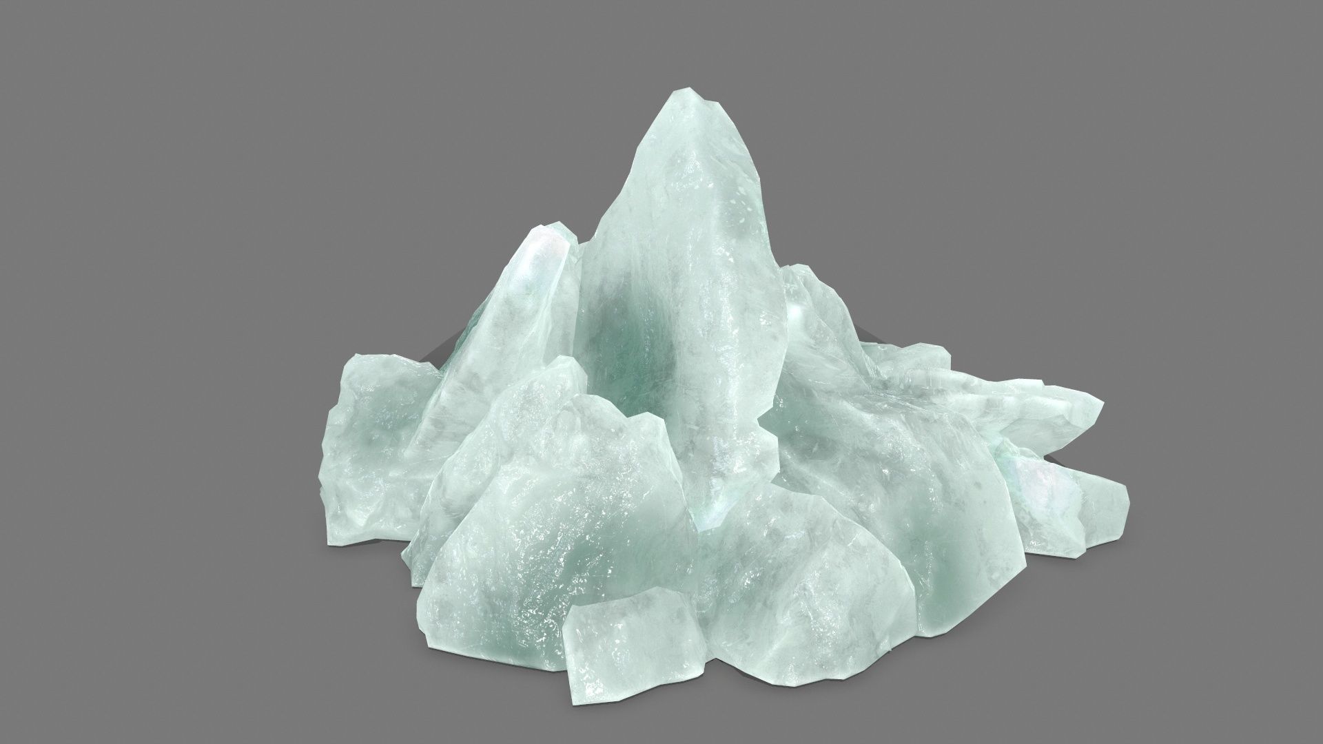 rocks mountain of water crystals Low-poly 3D model_5