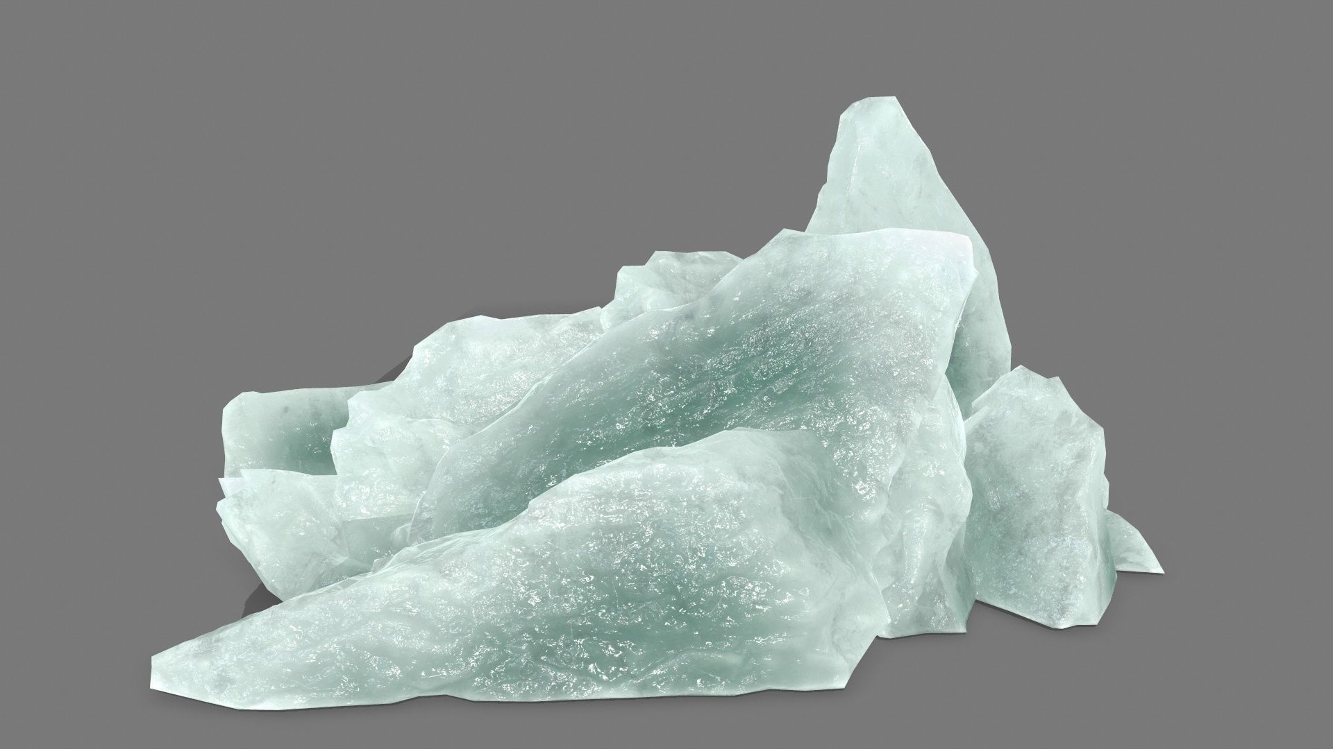 rocks mountain of water crystals Low-poly 3D model_7