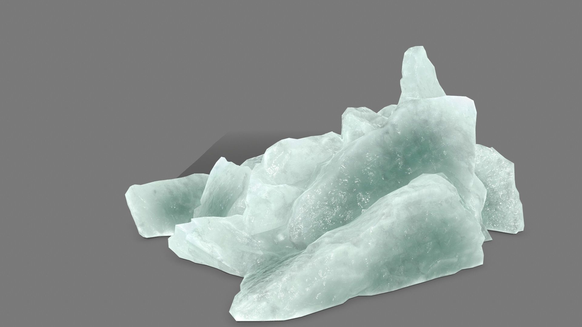 rocks mountain of water crystals Low-poly 3D model_8