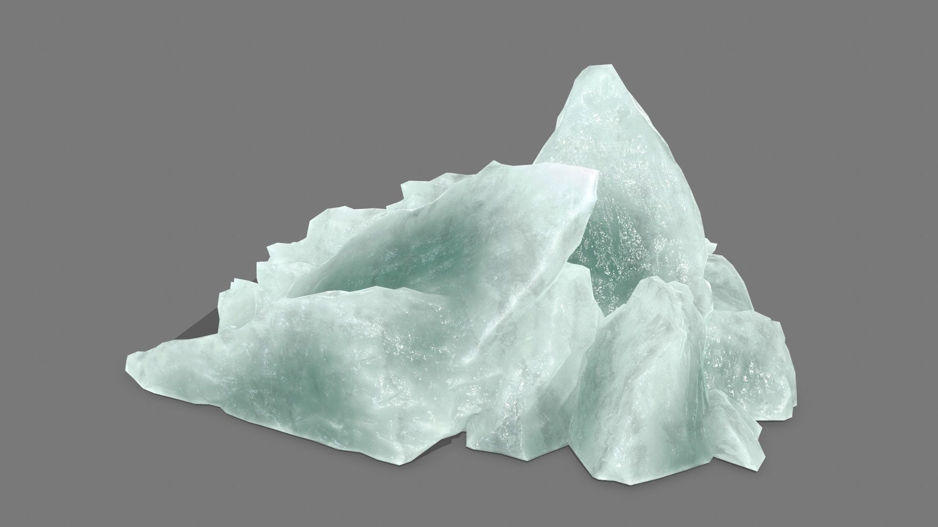 rocks mountain of water crystals Low-poly 3D model_6