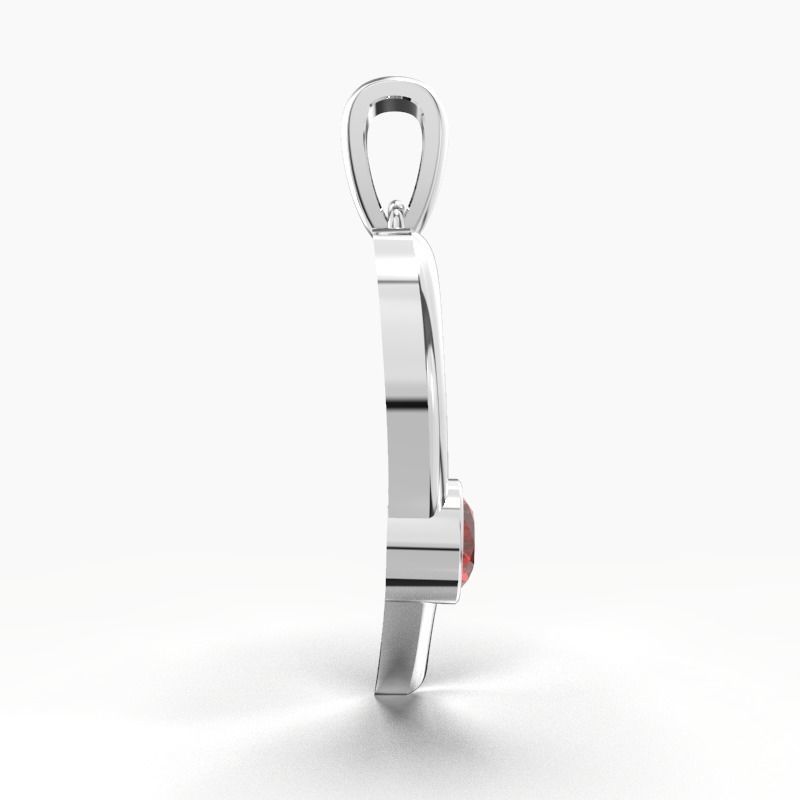 SINGLE RUBY HEART PENDANT 3D print model_10