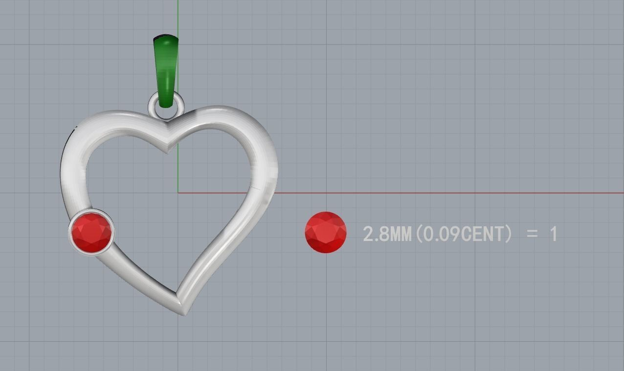 SINGLE RUBY HEART PENDANT 3D print model_6