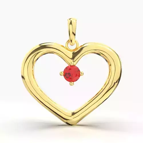 RUBY HEART PENDANT