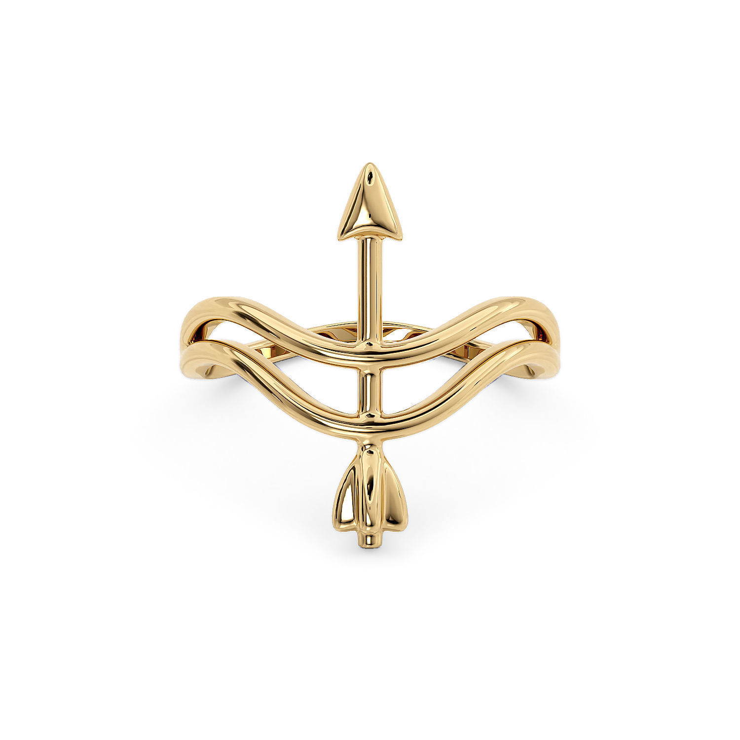 R 0193 Ring bow 3D print model_4