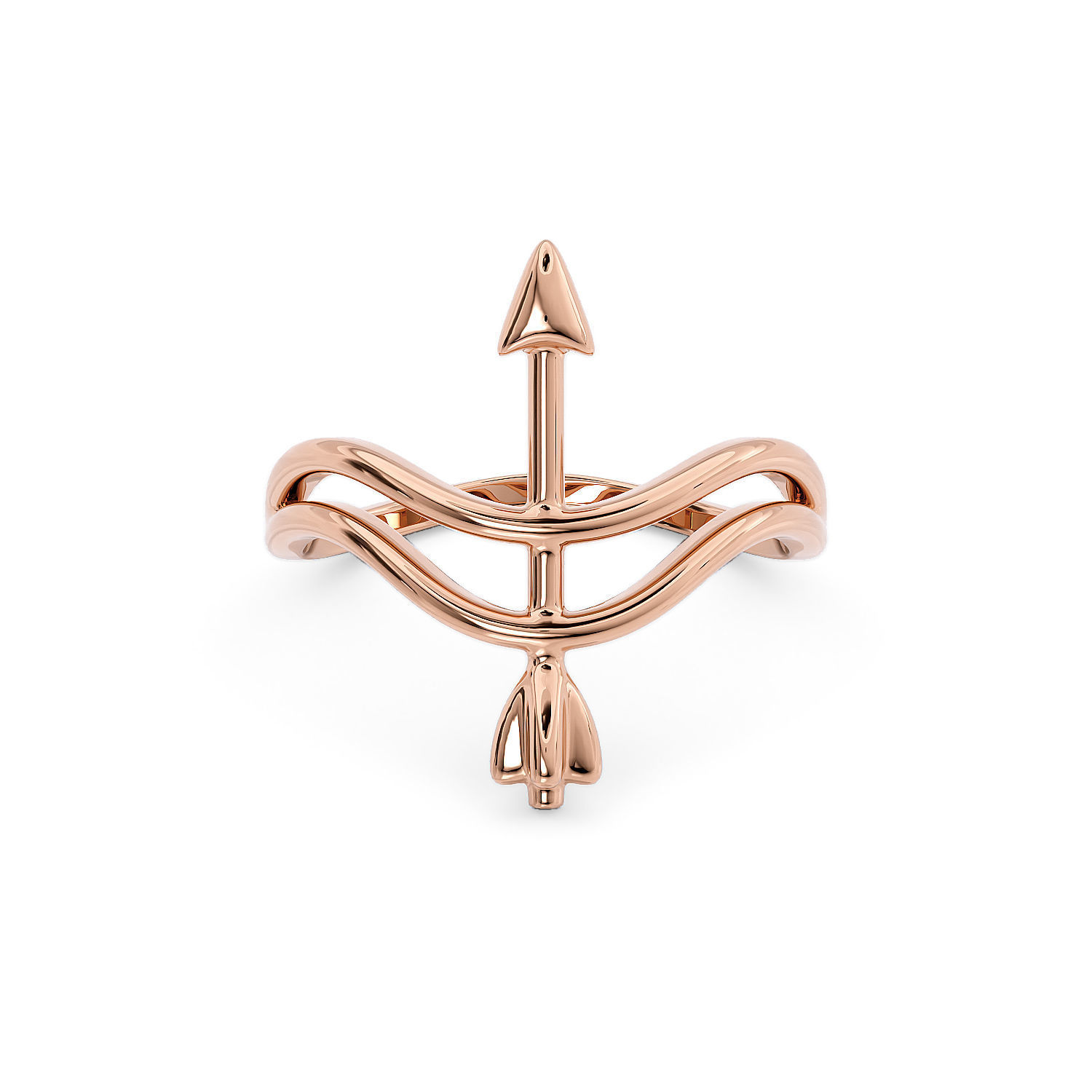 R 0193 Ring bow 3D print model_3