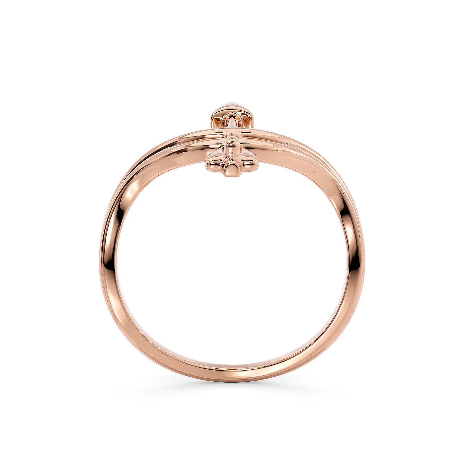 R 0193 Ring bow 3D print model_9