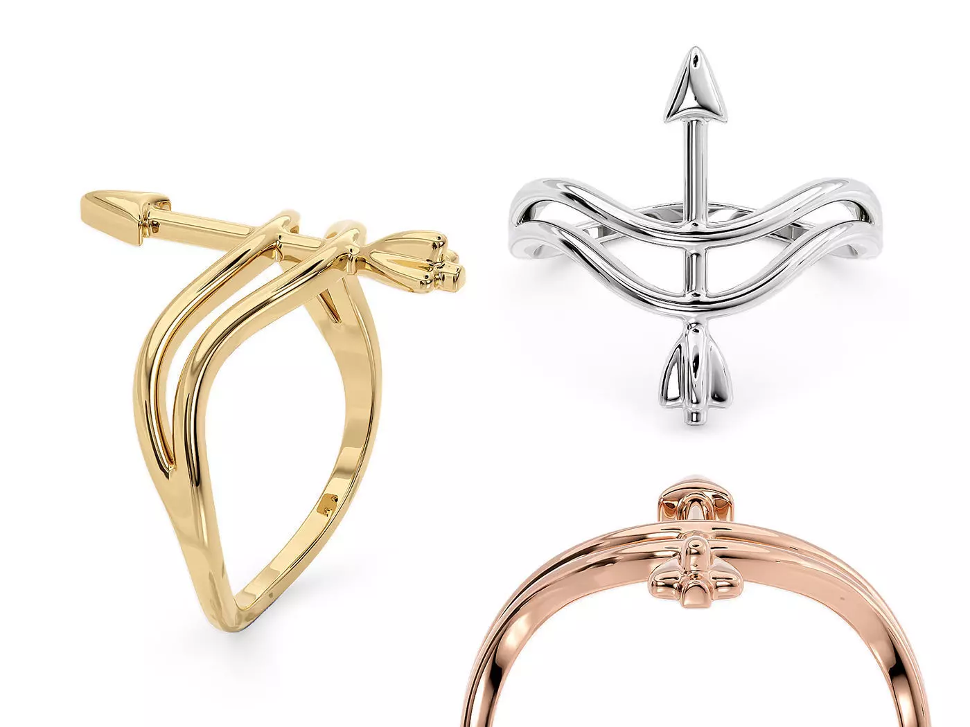 R 0193 Ring bow 3D print model_0