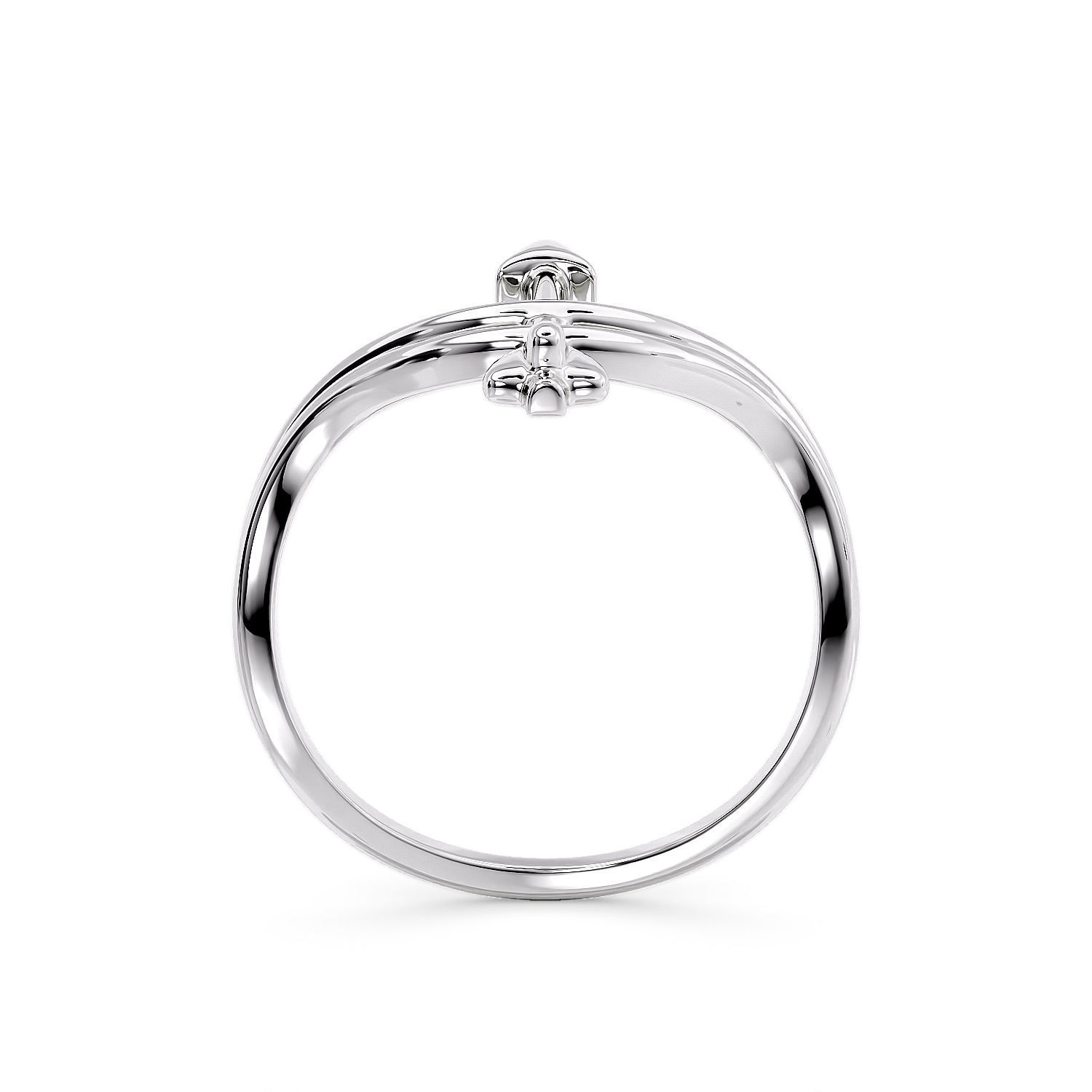 R 0193 Ring bow 3D print model_8