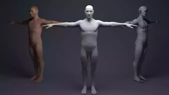 Basemesh male low poly for production