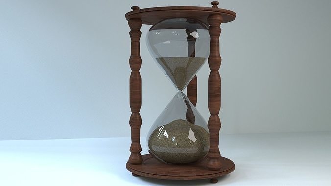 Old Hourglass  Low-poly 3D model