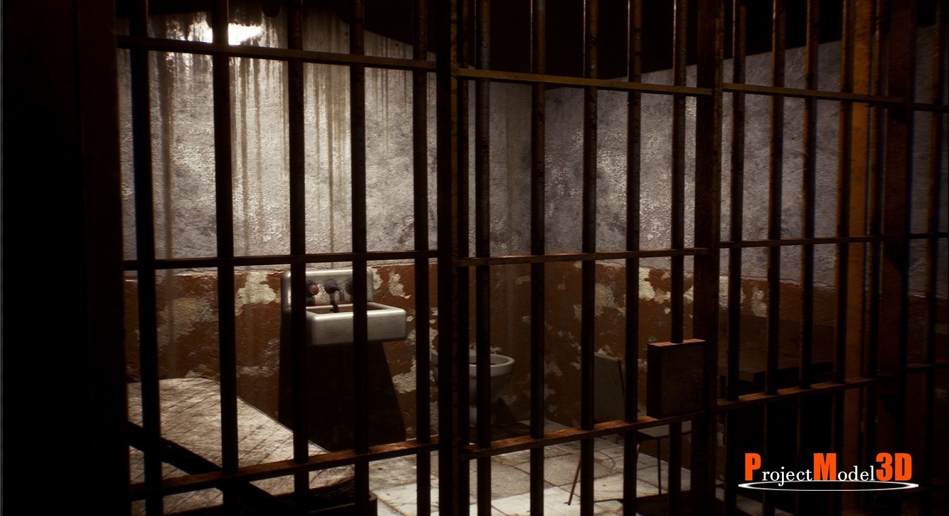 UE4 Prison Package V1- v002 Low-poly 3D model_5