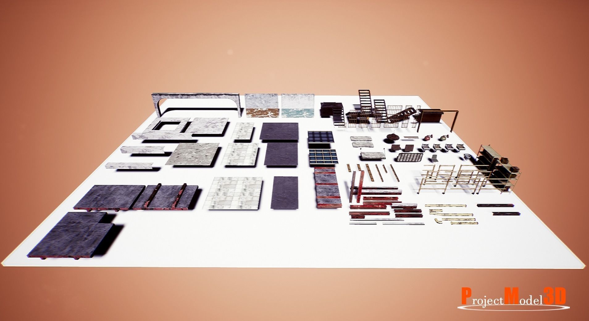 UE4 Prison Package V1- v002 Low-poly 3D model_6