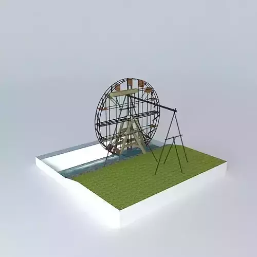 Sundanese bamboo waterwheel