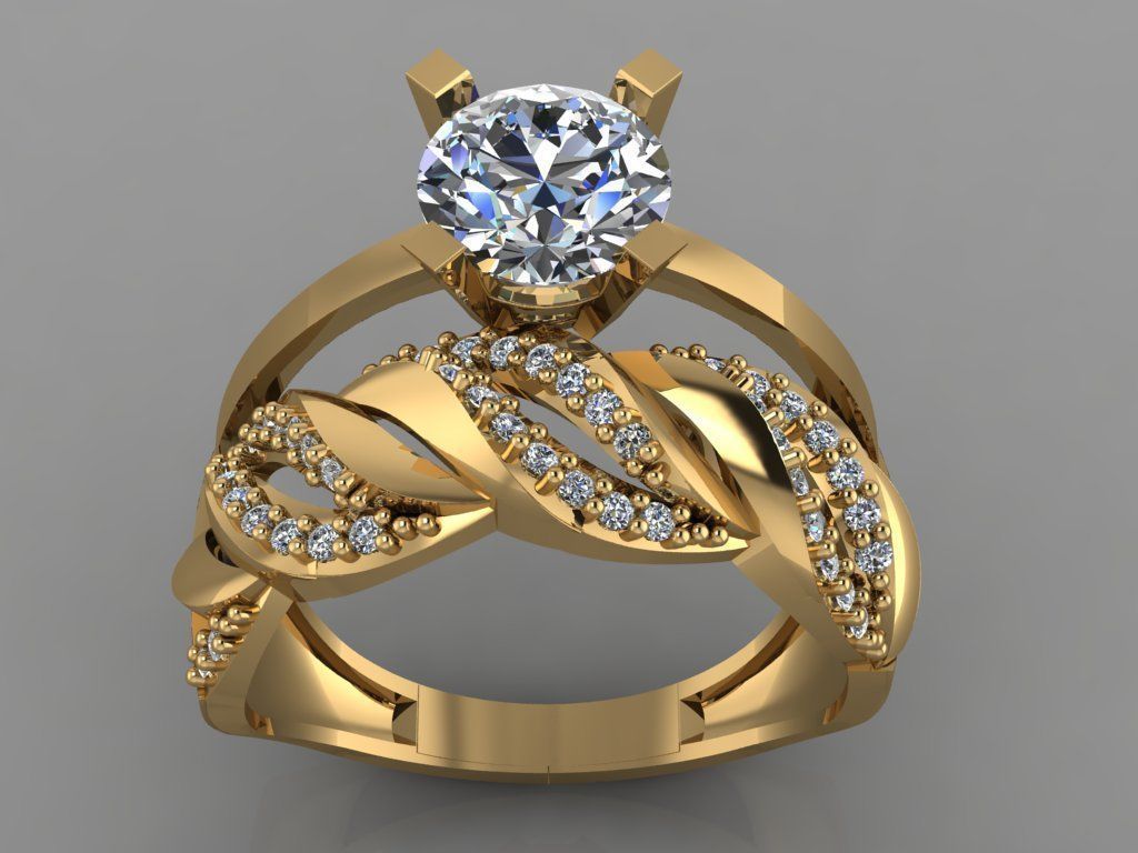 GC GOLD TW0145- Diamond ring  3D print model_1
