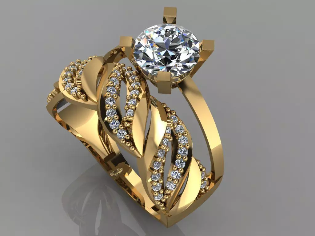 GC GOLD TW0145- Diamond ring  3D print model_0