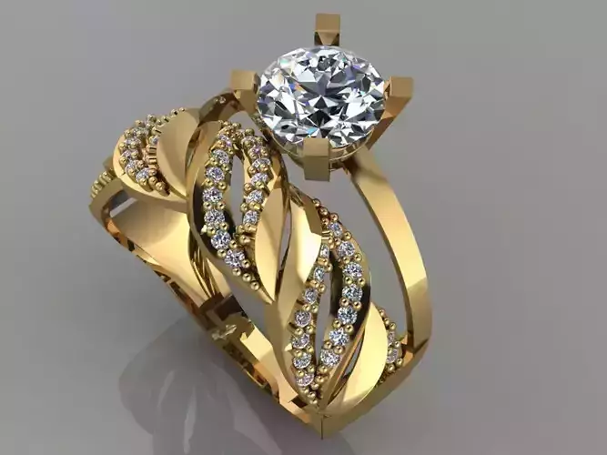 GC GOLD TW0145- Diamond ring  3D print model