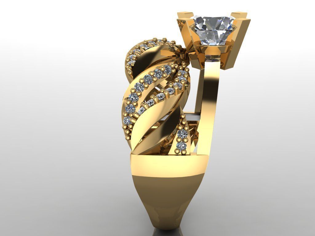 GC GOLD TW0145- Diamond ring  3D print model_4