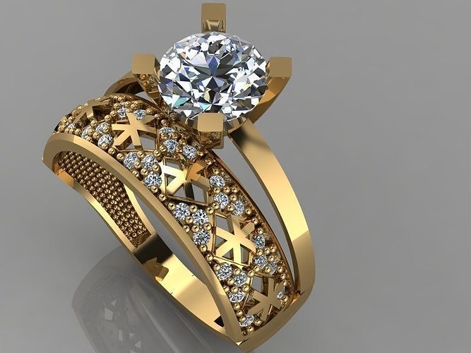 GC GOLD TW0146- Diamond ring  3D print model