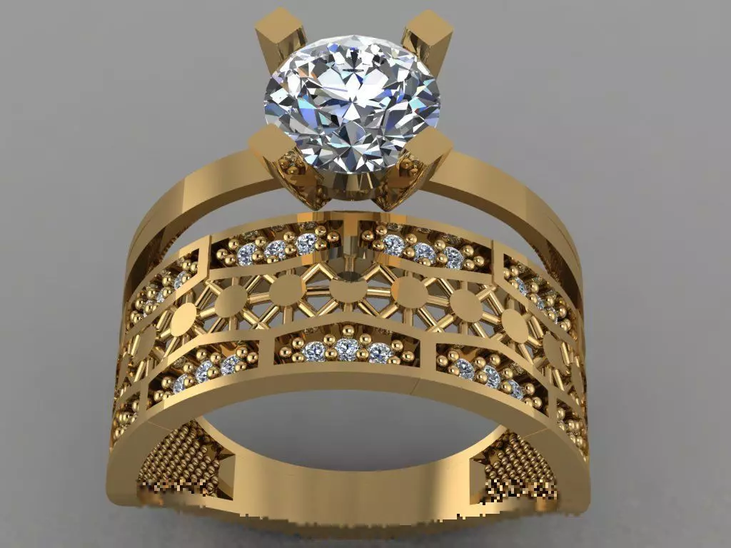 GC GOLD TW0147- Diamond ring  3D print model_0