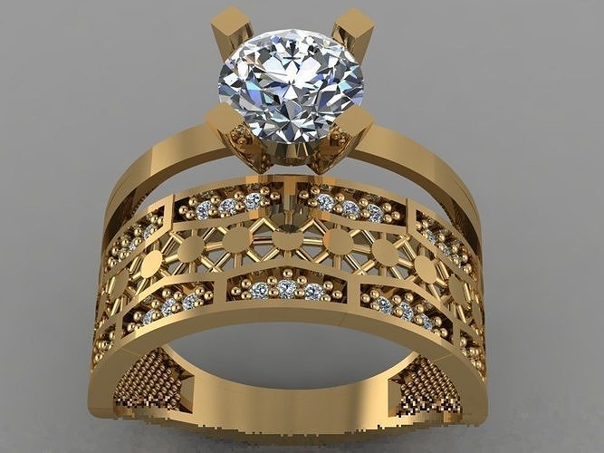 GC GOLD TW0147- Diamond ring  3D print model
