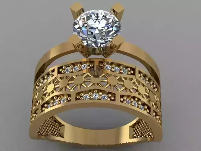 GC GOLD TW0147- Diamond ring  3D print model