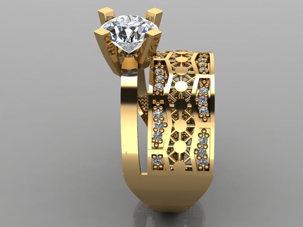 GC GOLD TW0147- Diamond ring  3D print model_2