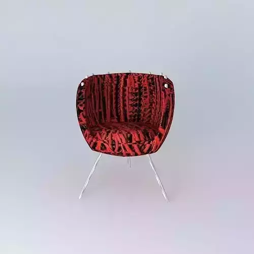 Red armchair Free 3D model
